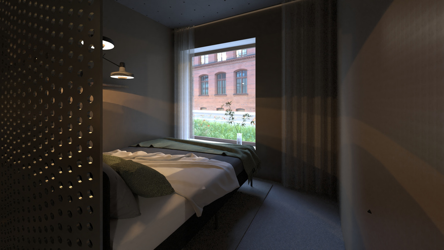 Small living: Sovehjørnet bag rumdeler